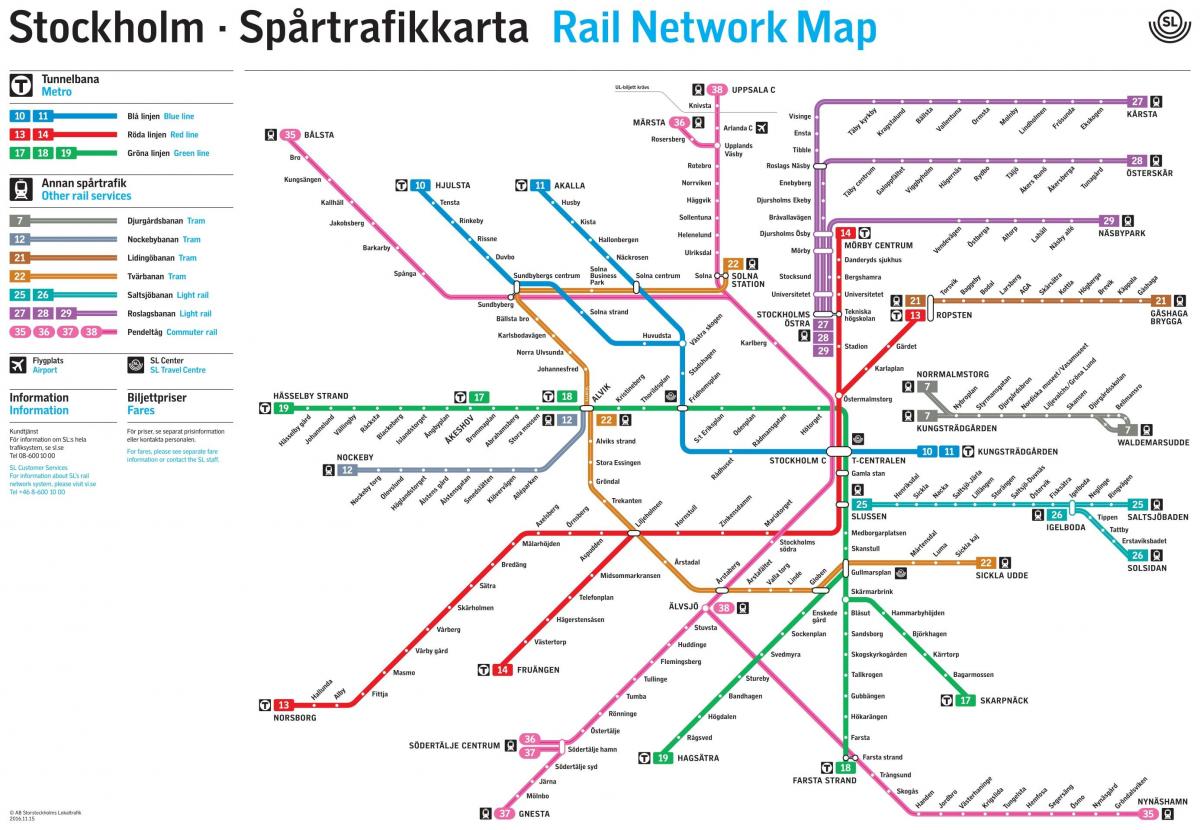 metro kort i Stockholm