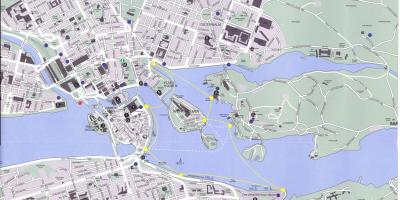 Kort over Stockholm centrum