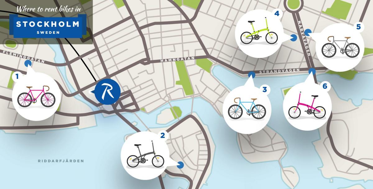 Stockholm city bikes kort