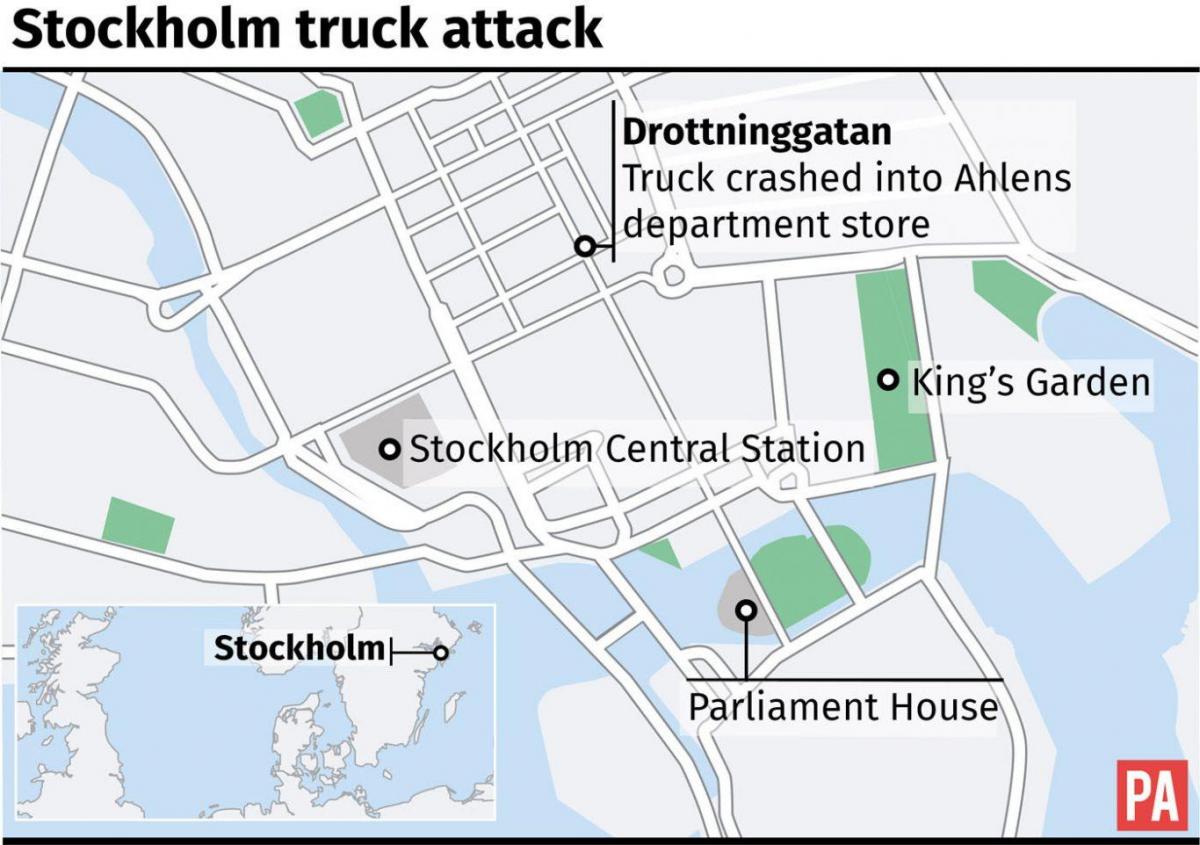 kort over drottninggatan Stockholm