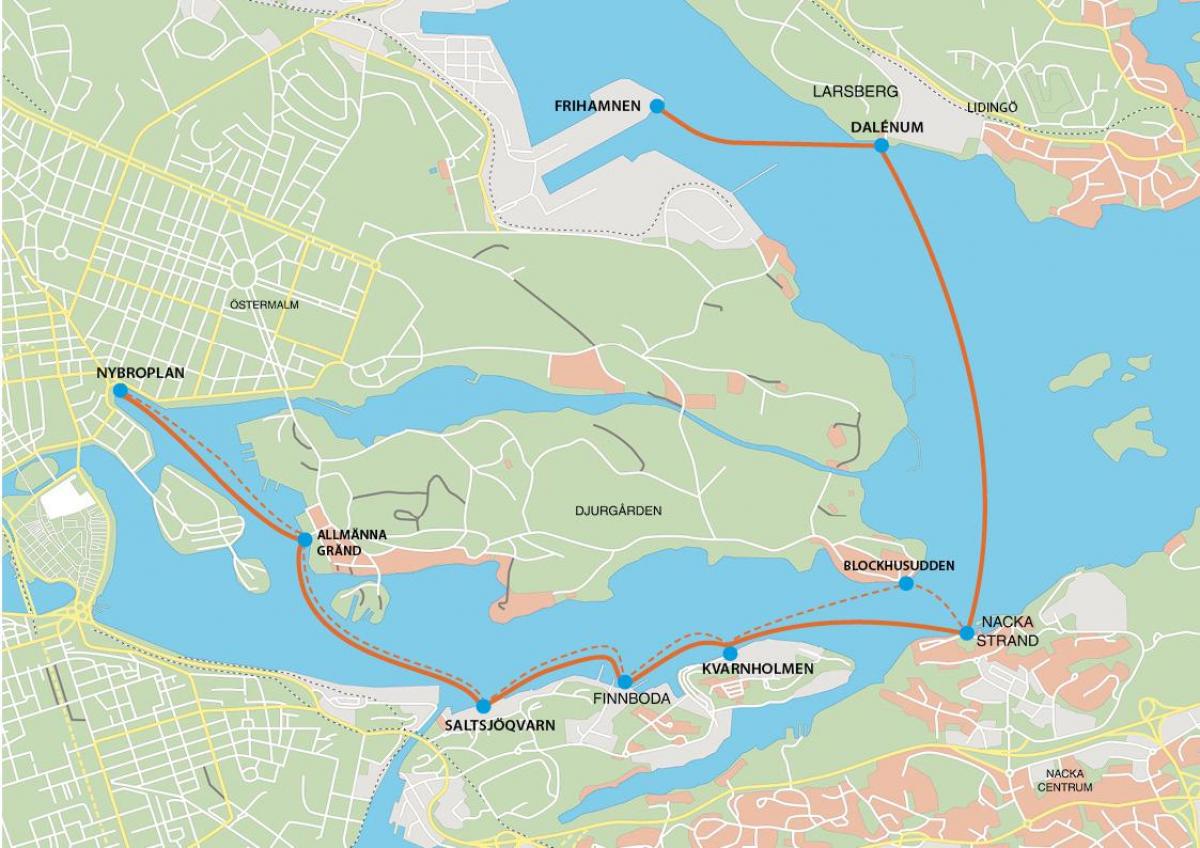 kort over frihamnen i Stockholm
