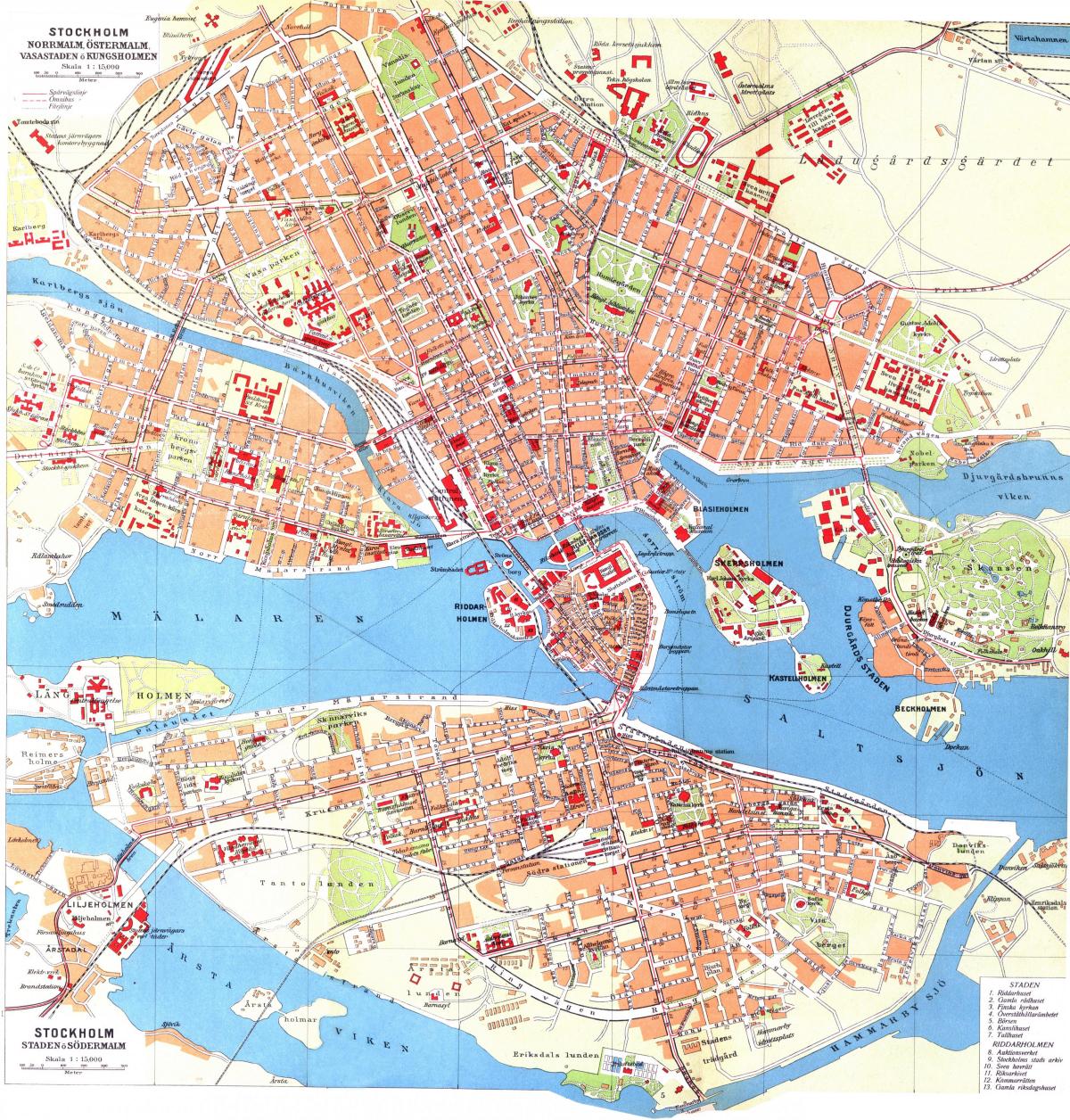 kort over kungsholmen i Stockholm