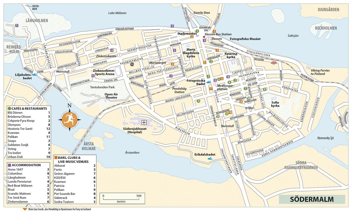 kort over södermalm