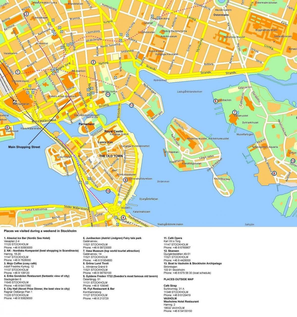 kort over Stockholm cruise terminal