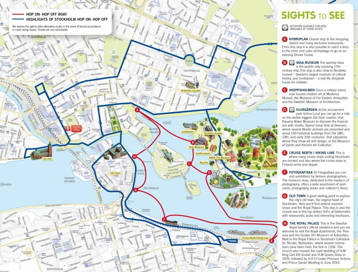 kort over Stockholm havn