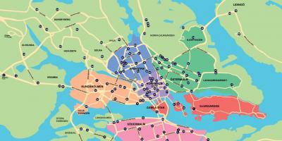Kort over city bike kort Stockholm