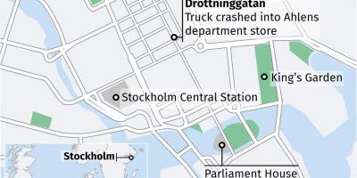 Kort over drottninggatan Stockholm