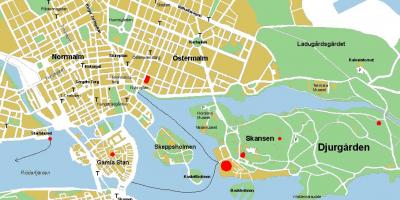 Gamla stan i Stockholm kort