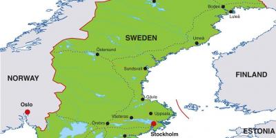 Hovedstaden i Sverige kort