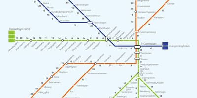 Kort over Stockholm gå