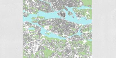 Kort over Stockholm kort udskriv