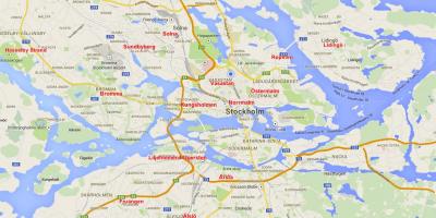 Kort over Stockholm kvarterer