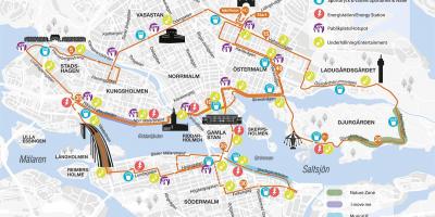 Kort over Stockholm marathon
