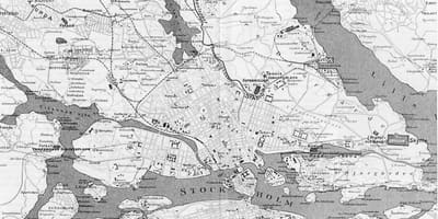 Kort over Stockholm gamle by